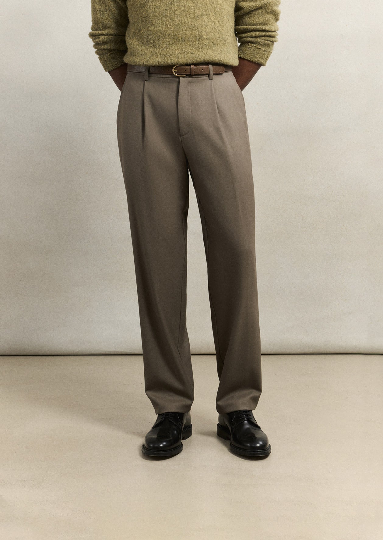 One pleat trousers