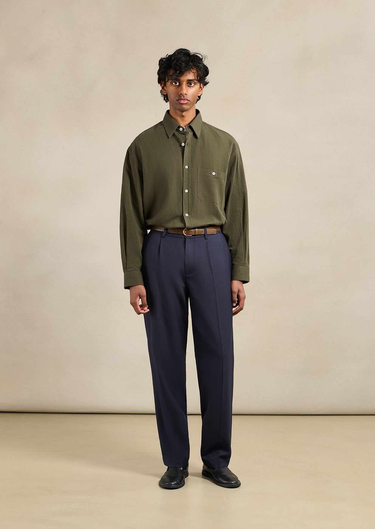 One pleat trousers