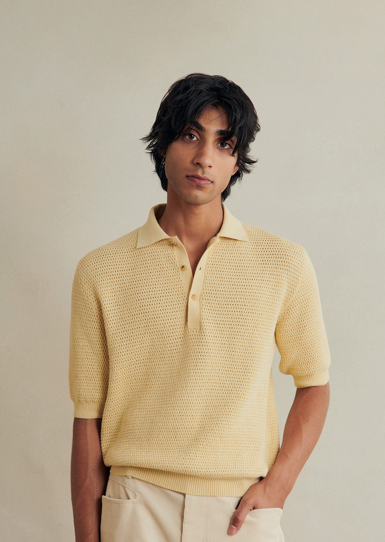 Honeycomb Knit Polo